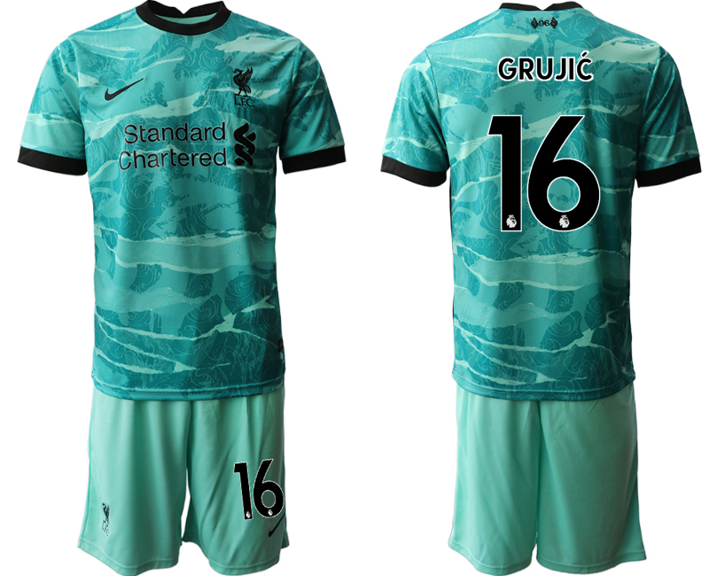 Men 2020-2021 club Liverpool away #16 green Soccer Jerseys